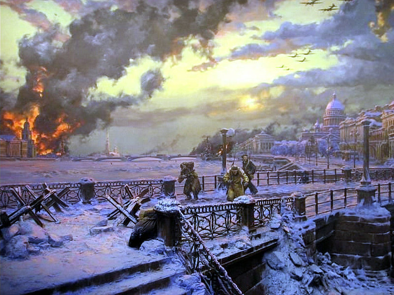 المتحف.، بسبب، لينينغراد، الدفاع، أيضا، حصار، الشارع. بيترسبورغ، روسيا
