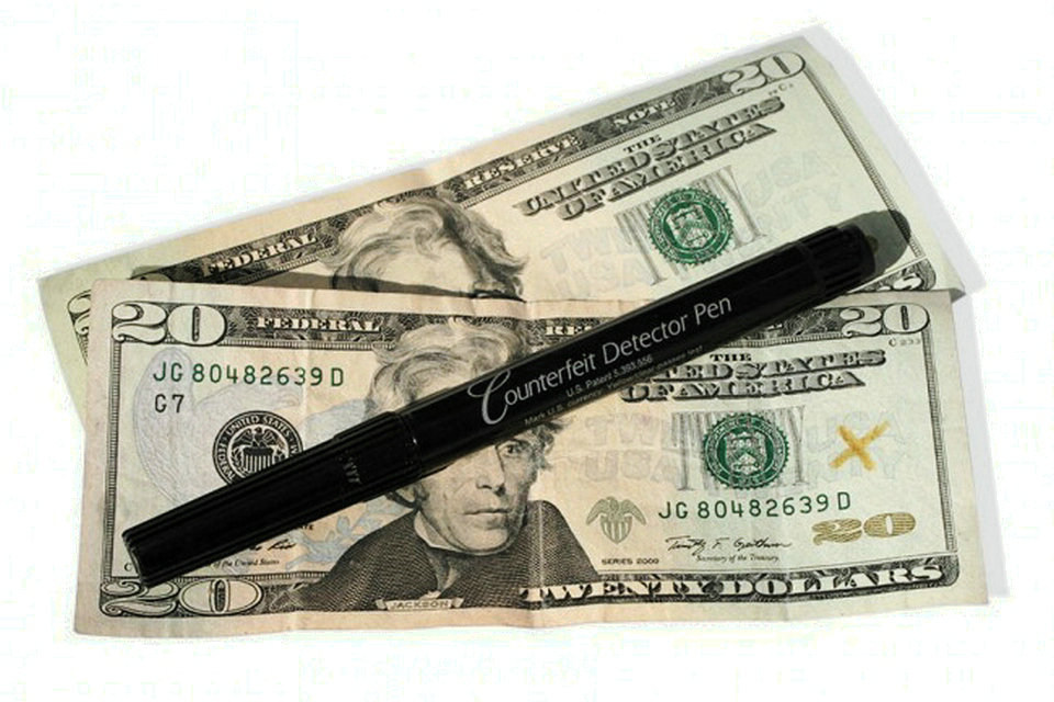 Поддельная ручка обнаружения банкнот