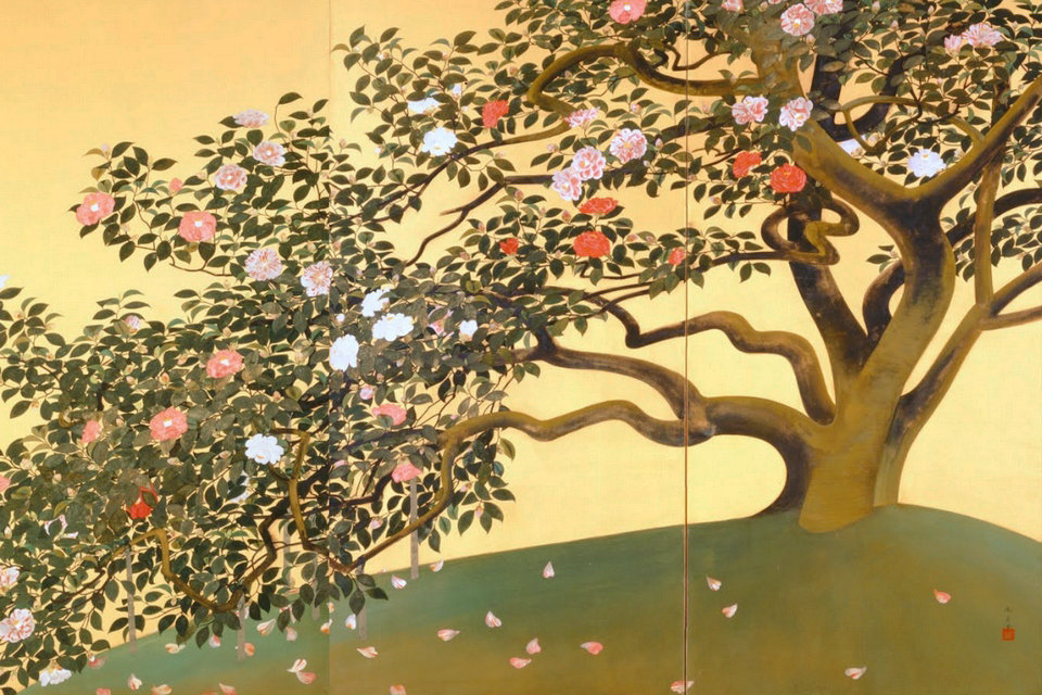 선명한 회화를 특징으로하는 일본 화, 야마 타네 미술관