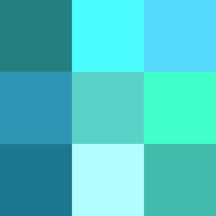 Shades Of Cyan Hisour Hi So You Are - Cyan Paint Color
