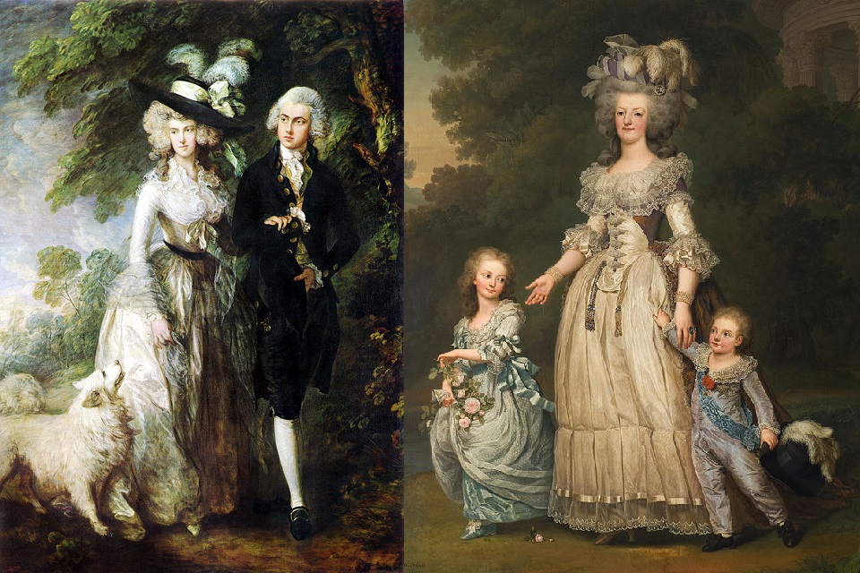 Westliche Mode-Geschichte 1775-1795