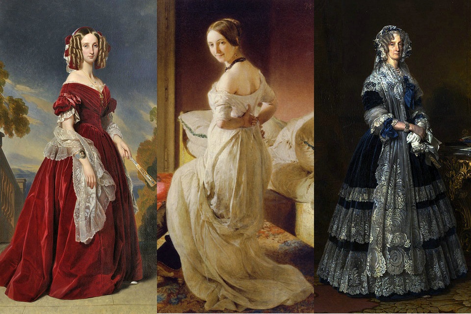 Biedermeier fashion of women 1840s