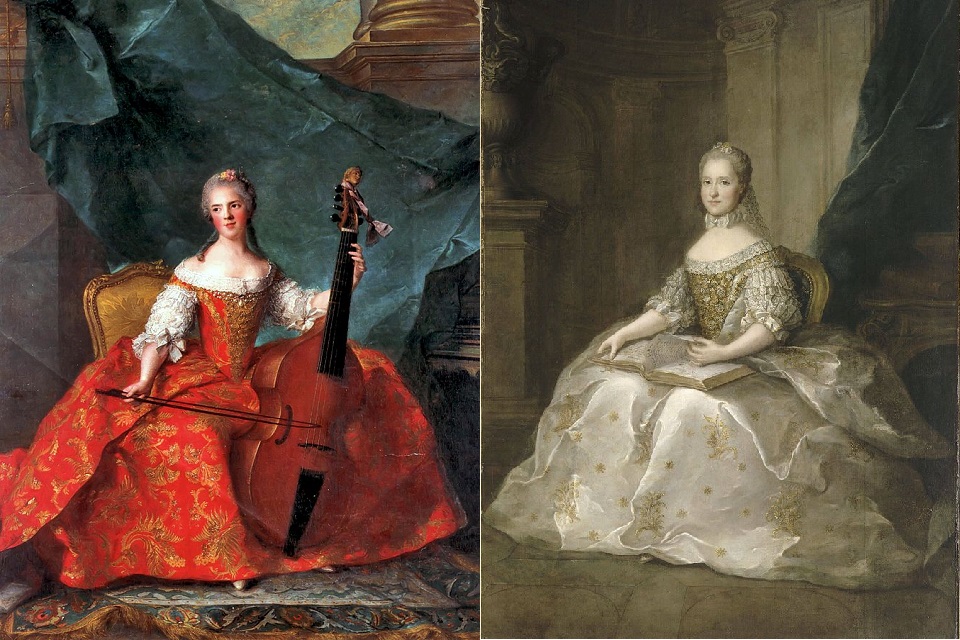 Moda rococó de las mujeres en 1750-1775