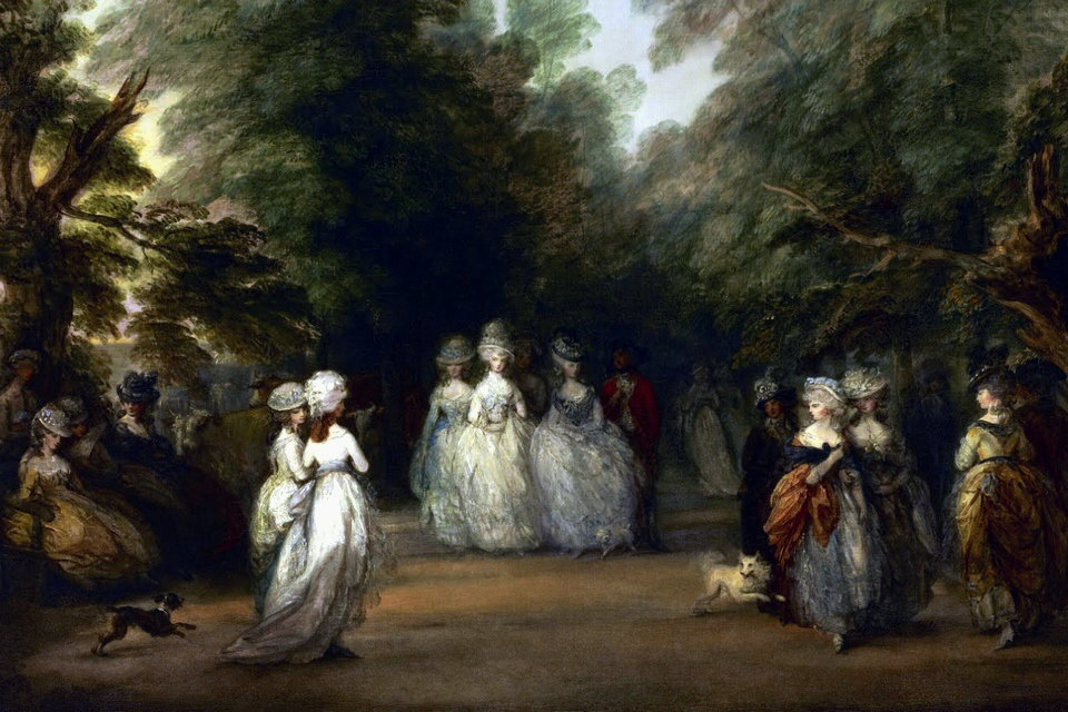 Louis XVI style fashion of women in 1775-1785