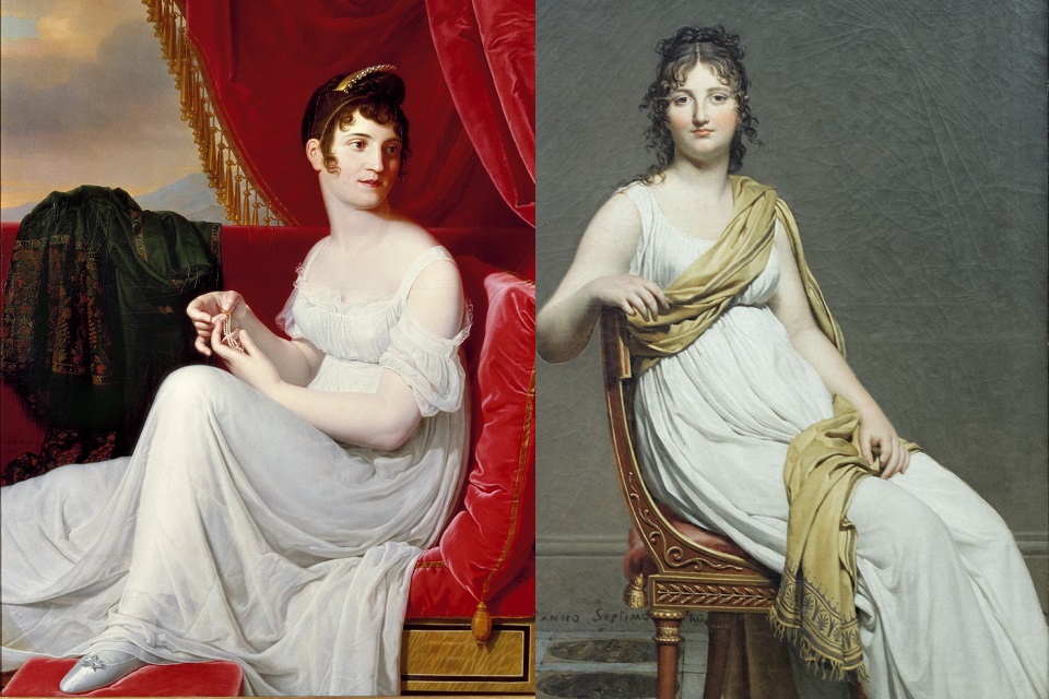 Стиль стиля Directoire женщин в 1795-1800 годах