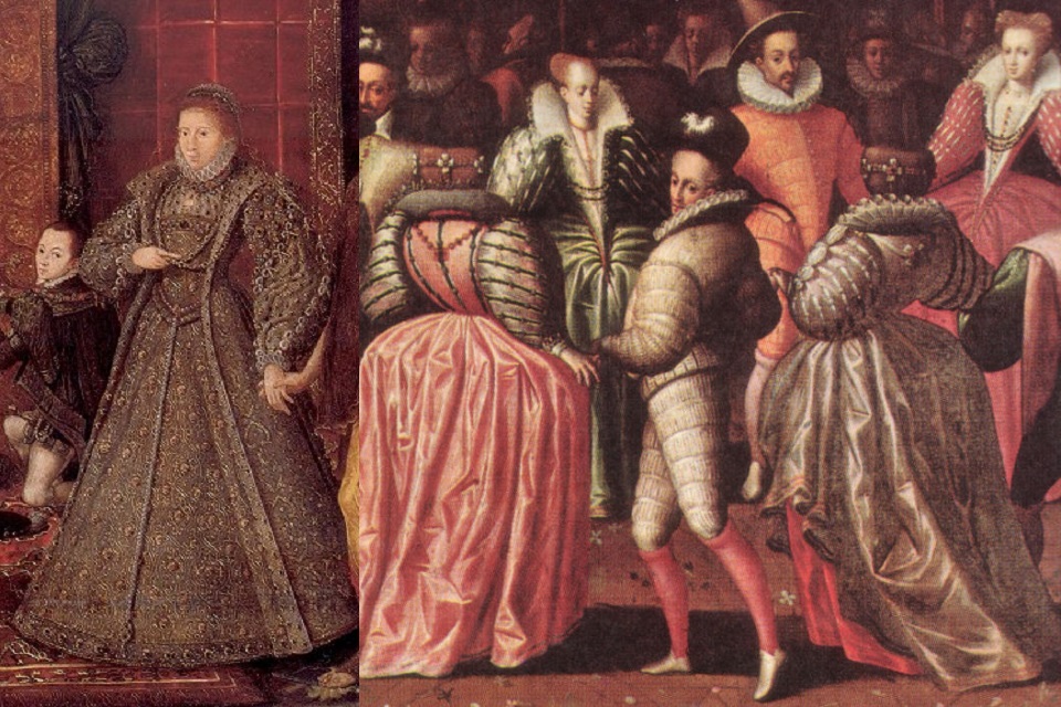 1580-1600年の西ヨーロッパの女性ファッション