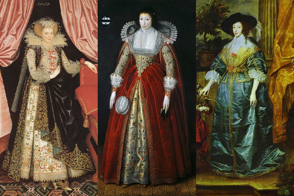 Damenmode in Westeuropa von 1600-1620