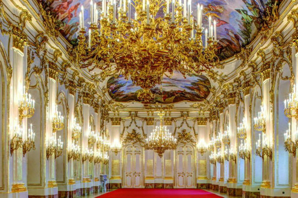 Salas centrais, o Palácio de Schönbrunn