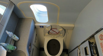 Toilettes de l’avion