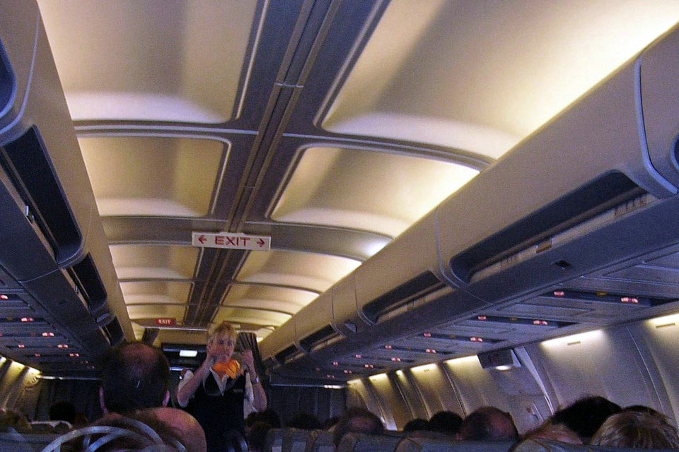 Pre-flight safety demonstration