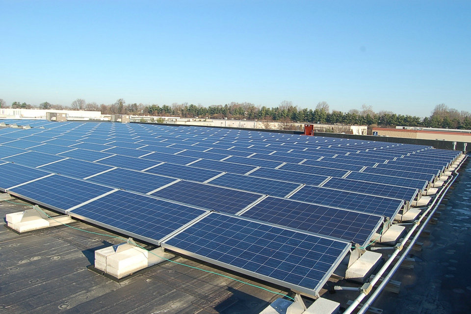 Estação de energia fotovoltaica de telhado