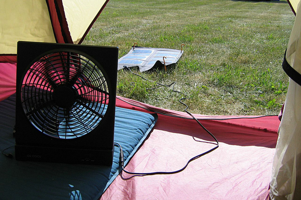 Solar-powered fan