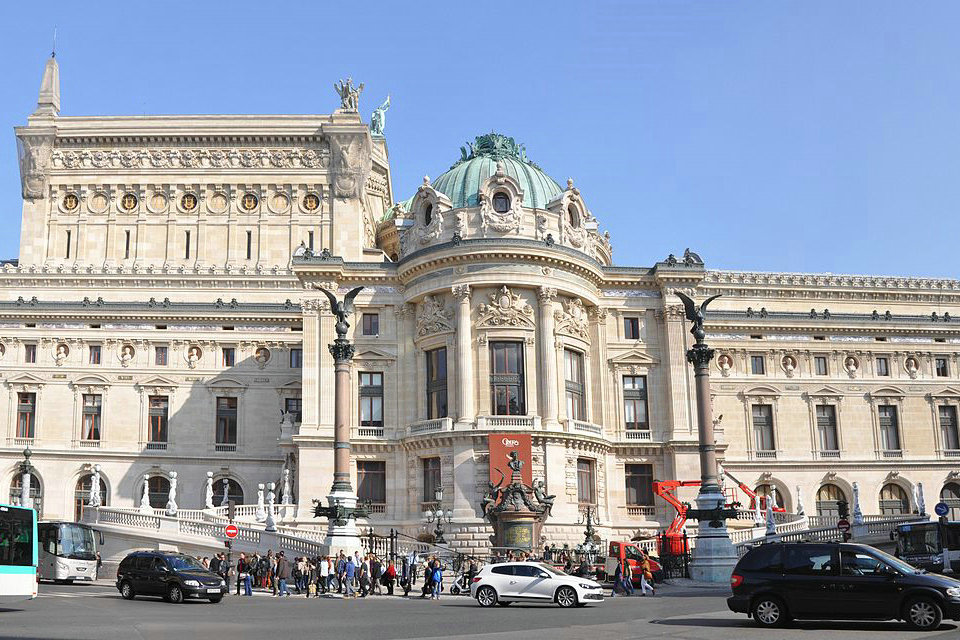 Façades, sculptures et aménagements extérieurs, Palais Garnier