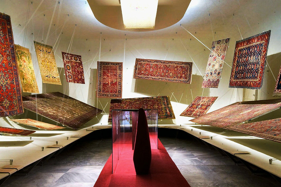 纺织品收藏：飞天地毯，维也纳应用艺术博物馆