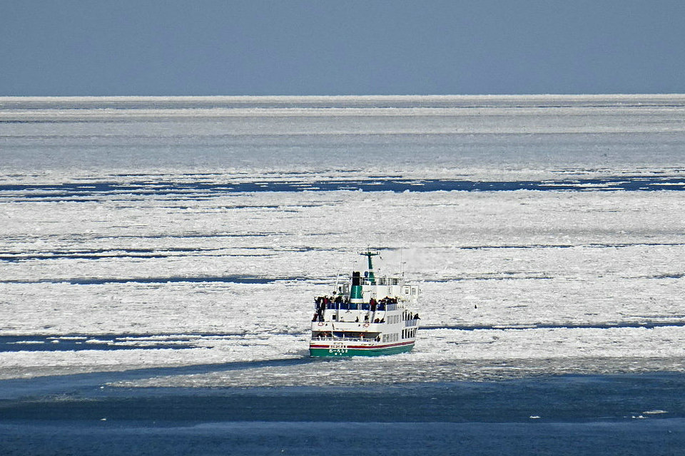 Abashiri Banquise Tourisme Icebreaker, Hokkaido, Japon