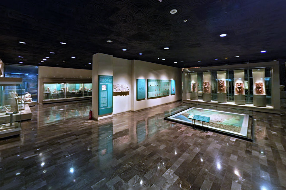 दक्षिण विंग में नृविज्ञान हॉल, नृविज्ञान का मेक्सिको राष्ट्रीय संग्रहालय