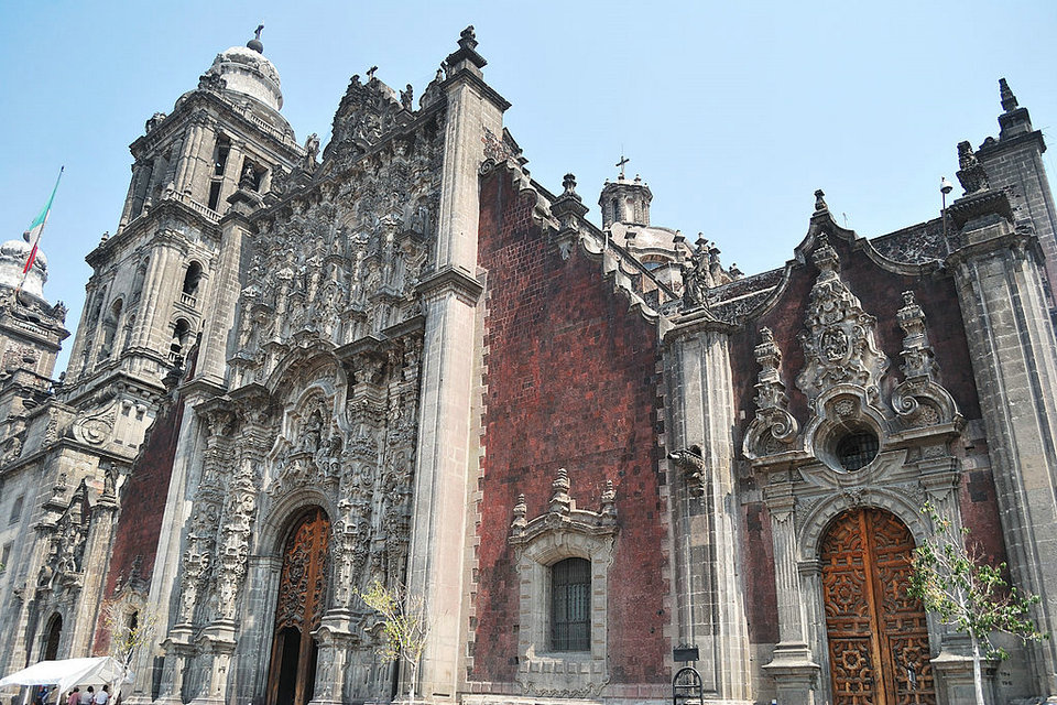 立面和门户，墨西哥城大都会大教堂