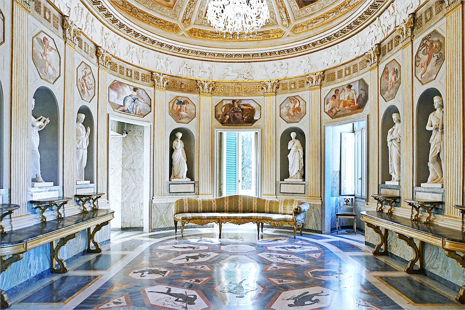 Das Obergeschoss, Museen der Villa Torlonia