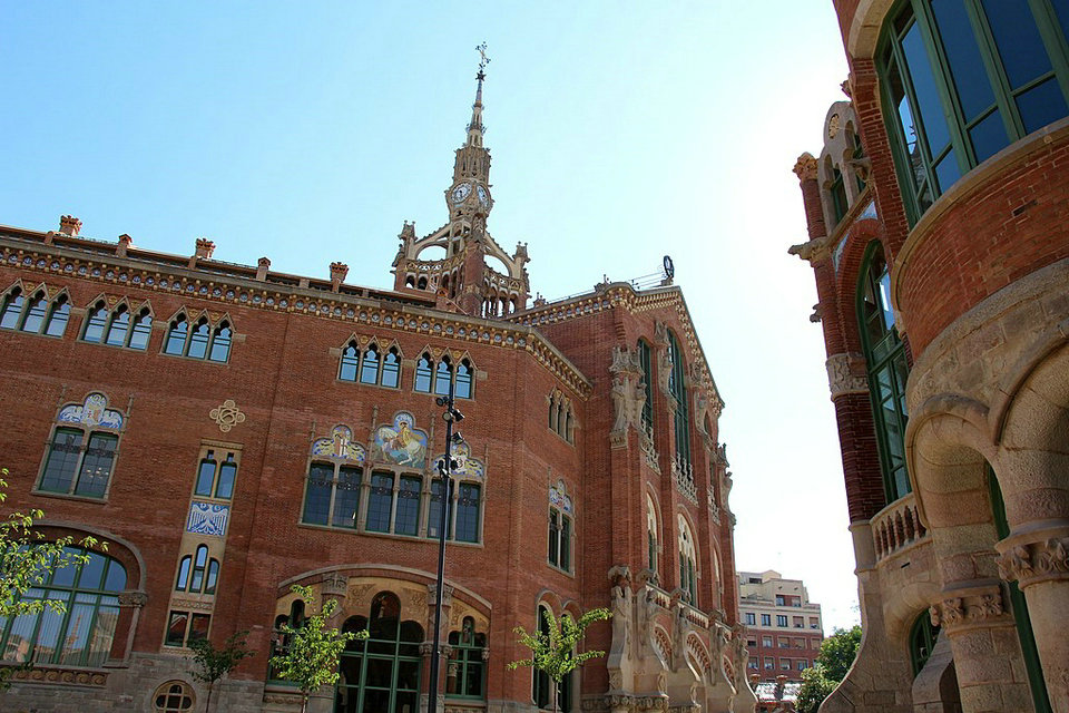 Art Nouveau Facade, Hospital of the Holy Cross and Saint Paul