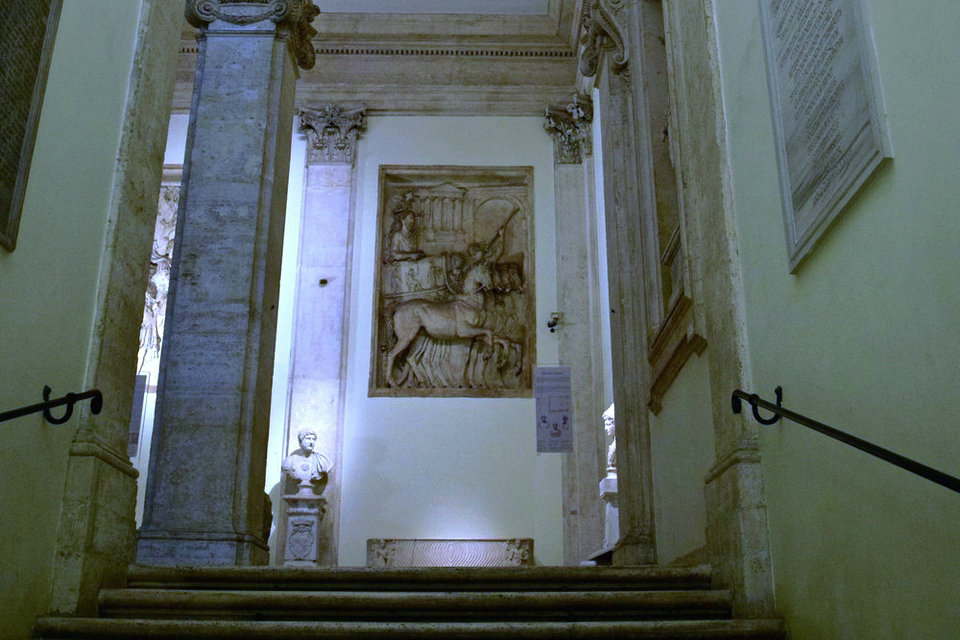 मुख्य सीढ़ी, पलाज़ो देई कंज़र्वेटरी, कैपिटोलिन संग्रहालय
