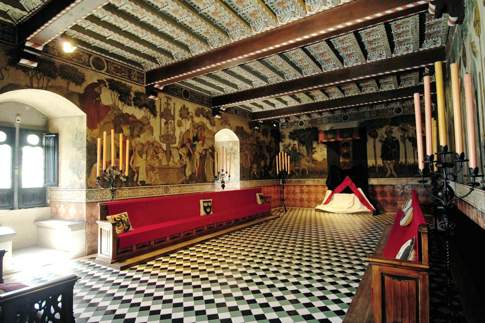 Südseite Zimmer im Obergeschoss, Festung La Rocca, mittelalterliches Dorf Turin
