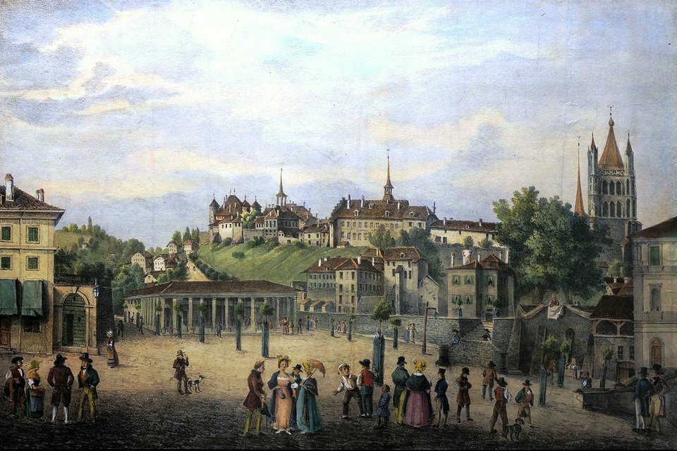 Histoire et vieille ville de Lausanne, Canton de Vaud, Suisse