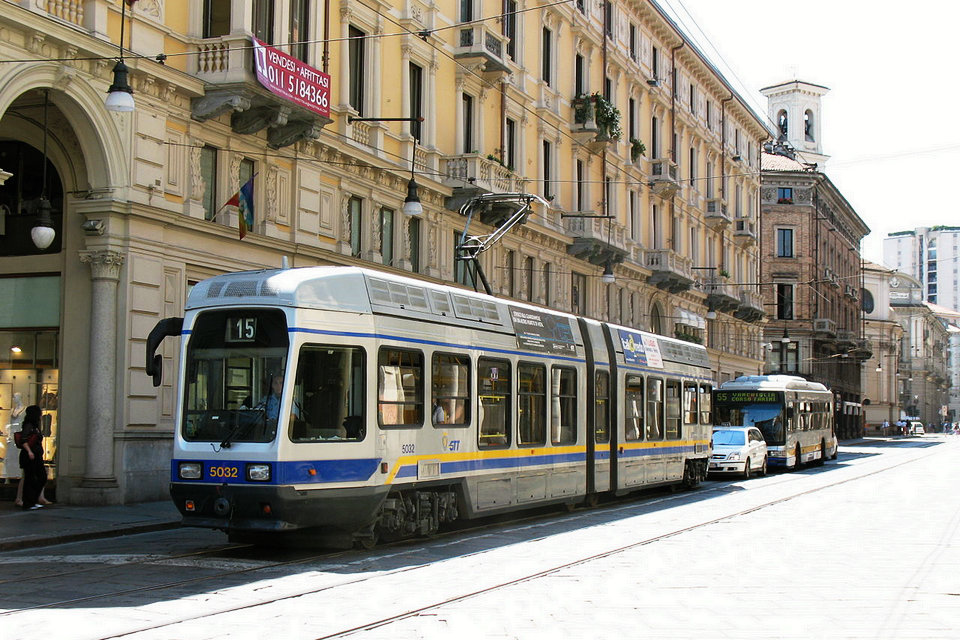 Verkehr und Transport in Turin City, Italien