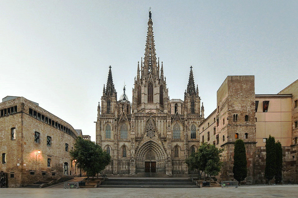 Cathedral of the Holy Cross and Saint Eulalia in Barcelona, Spain