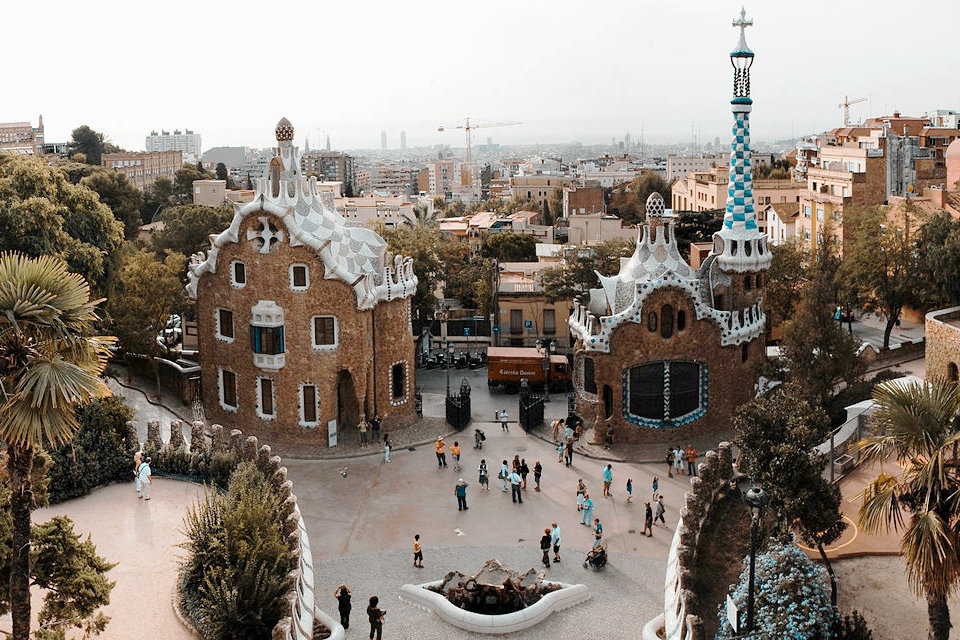 حديقة جويل ، برشلونة ، إسبانيا