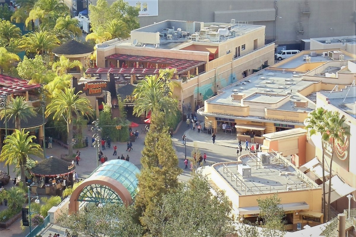 Tour guidato del lotto inferiore degli Universal Studios di Hollywood, California, Stati Uniti