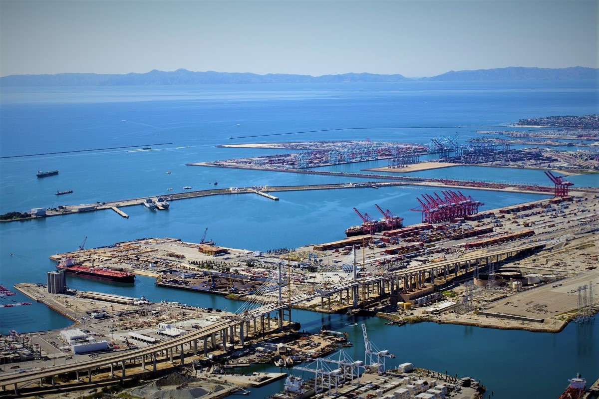 Hafen von Long Beach, Kalifornien, USA