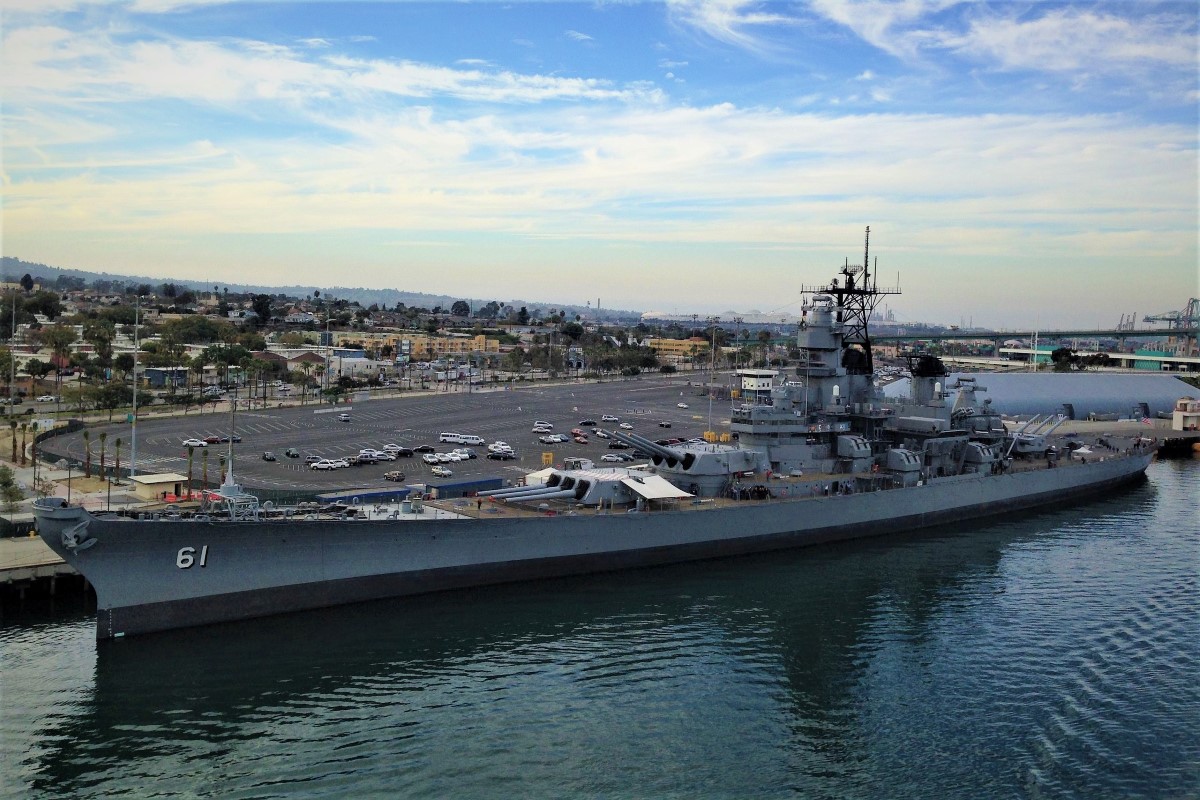 USS Iowa Museum, Hafen von Los Angeles, Kalifornien, USA