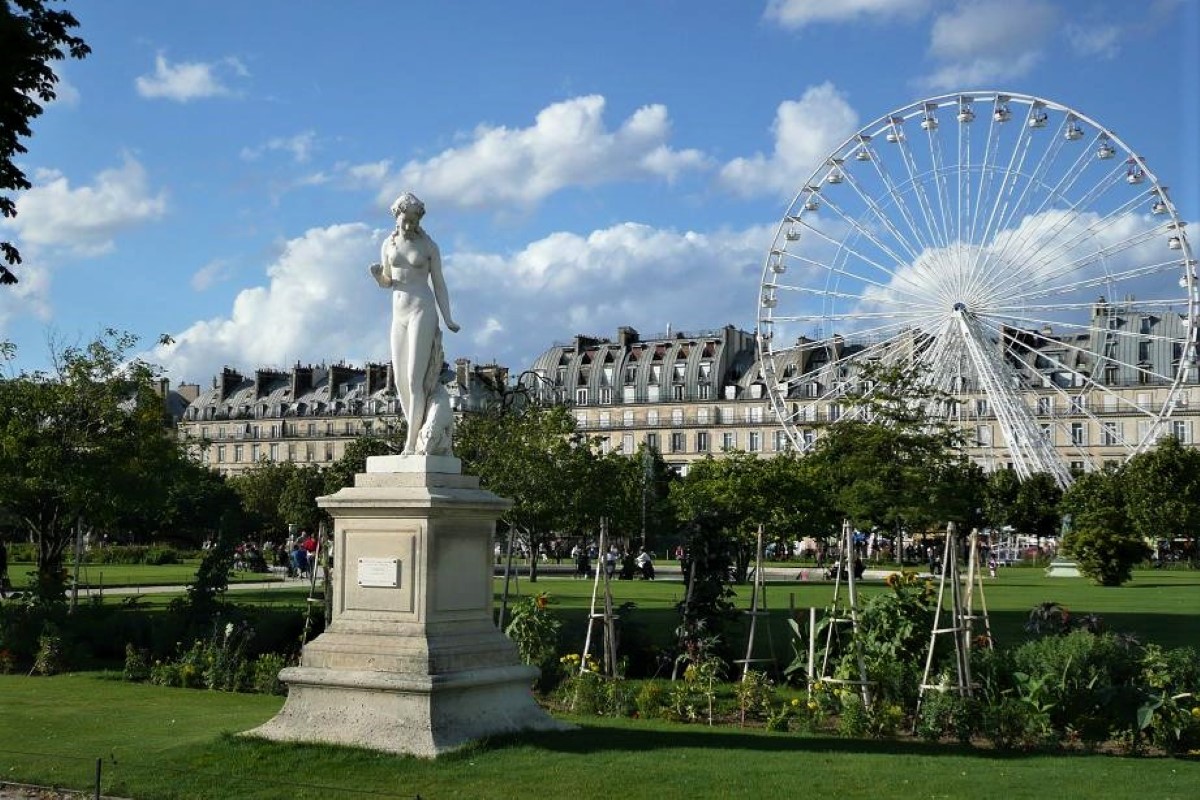 Сад Тюильри, Лувр, Париж, Франция